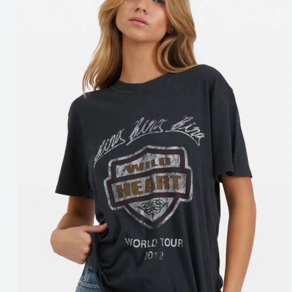 Anine Bing Wild Heart Graphic Tee - Black, XS